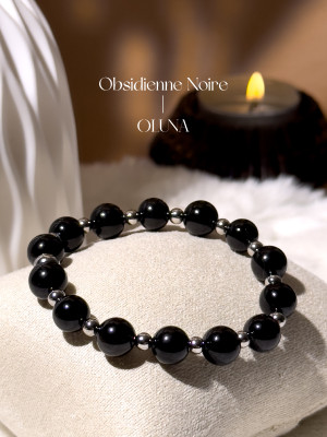 Bracelet Mia - Obsidienne Noire 6/8mm_Bracelets Mia_OLUNA_