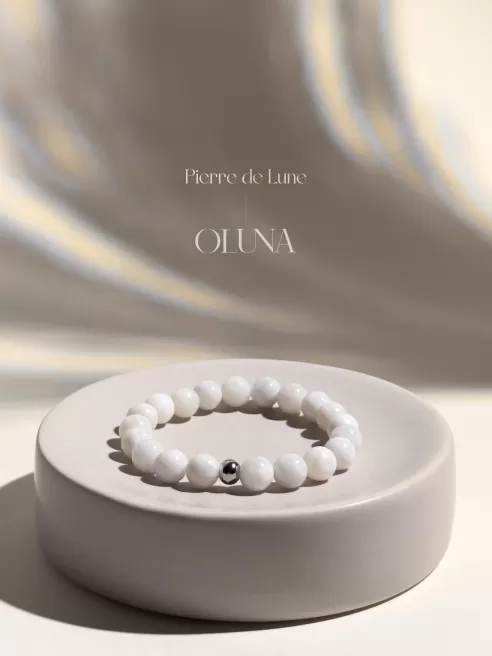 Bracelet Victoria - Pierre de Lune 6/8mm