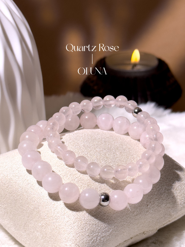 Bracelet Victoria - Quartz Rose 6/8mm_Bracelets Victoria_OLUNA_