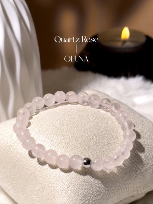 Bracelet Victoria - Quartz Rose 6/8mm_Bracelets Victoria_OLUNA_