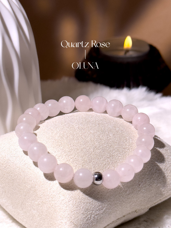 Bracelet Victoria - Quartz Rose 6/8mm_Bracelets Victoria_OLUNA_