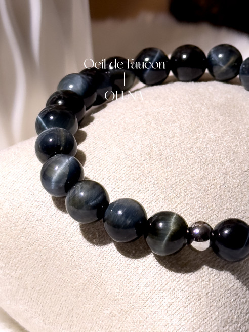 Bracelet Oeil de Faucon Victoria - Pierre de clairvoyance