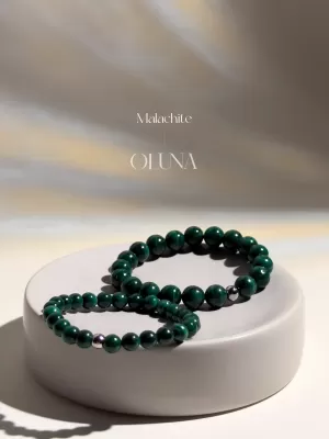 OLUNA|Bracelet Victoria - Malachite 6/8mm|Bracelets collection Victoria by OLUNA