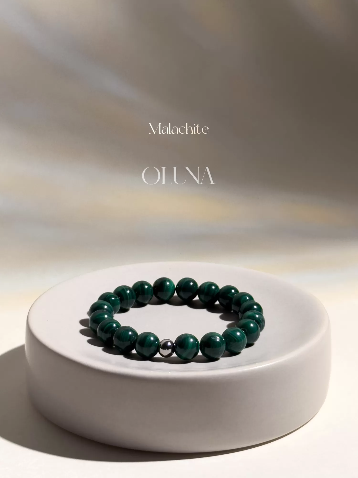 OLUNA|Bracelet Victoria - Malachite 6/8mm|Bracelets collection Victoria by OLUNA