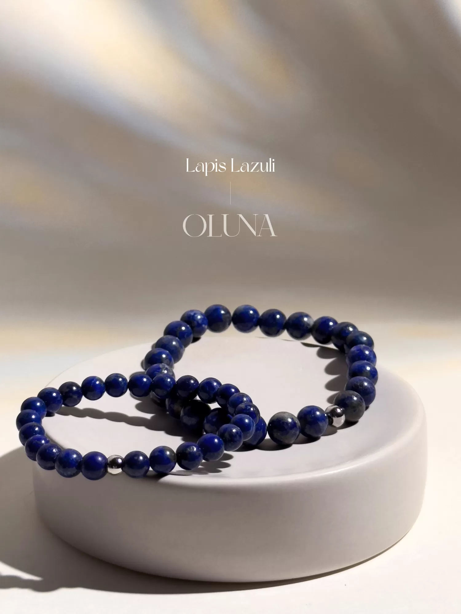 OLUNA|Bracelet Victoria - Lapis Lazuli 6/8mm|Bracelets collection Victoria by OLUNA