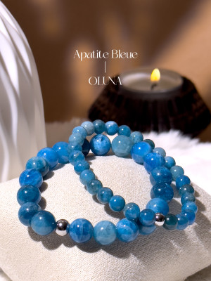 Bracelet Victoria - Apatite Bleue 6/8mm_Bracelets Victoria_OLUNA_