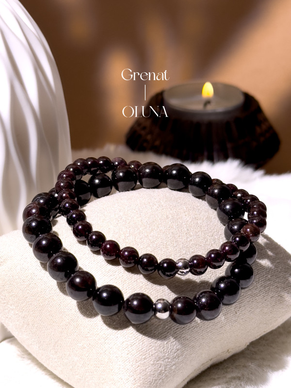 Bracelet Victoria - Grenat 6/8mm_Bracelets Victoria_OLUNA_