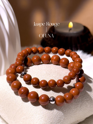 Bracelet Victoria - Jaspe Rouge 6/8mm_Bracelets Victoria_OLUNA_