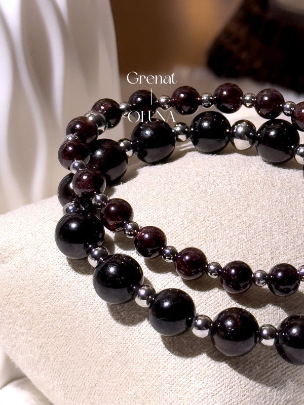 Bracelet Mia - Grenat 6/8mm_Bracelets Mia_OLUNA_