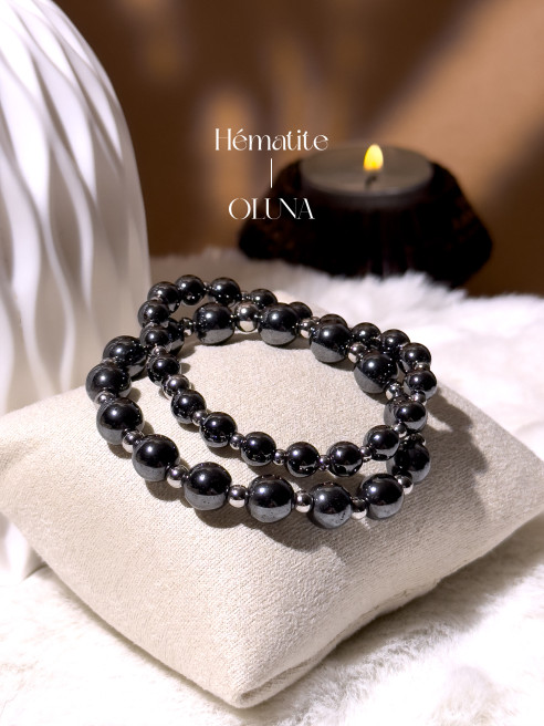 Bracelet Hématite Mia - Pierre d'ancrage