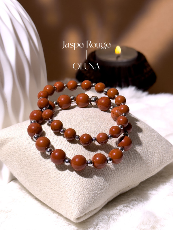 Bracelet Mia - Jaspe Rouge 6/8mm_Bracelets Mia_OLUNA_