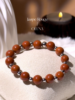 Bracelet Mia - Jaspe Rouge 6/8mm_Bracelets Mia_OLUNA_