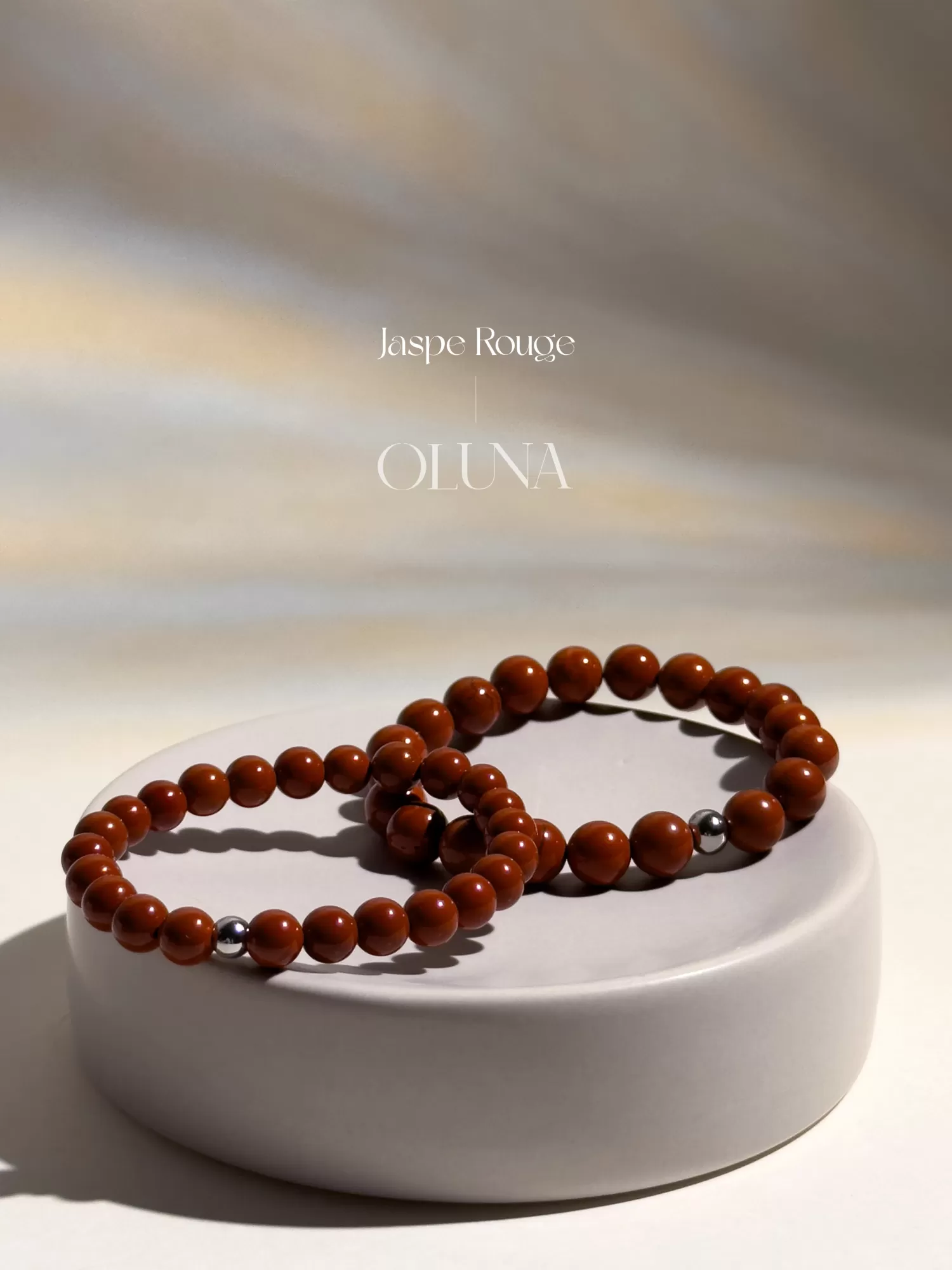 OLUNA|Bracelet Victoria - Jaspe Rouge 6/8mm|Bracelets collection Victoria by OLUNA