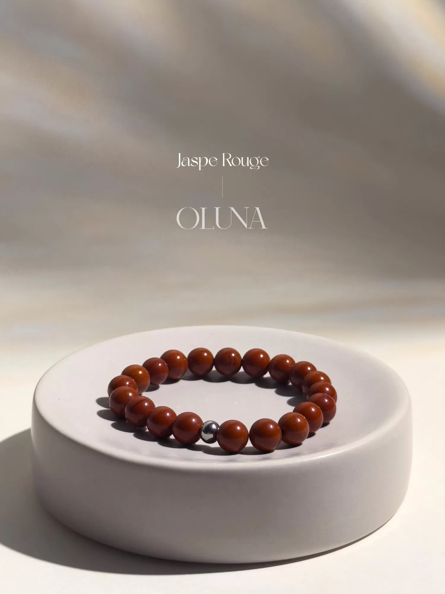 OLUNA|Bracelet Victoria - Jaspe Rouge 6/8mm|Bracelets collection Victoria by OLUNA