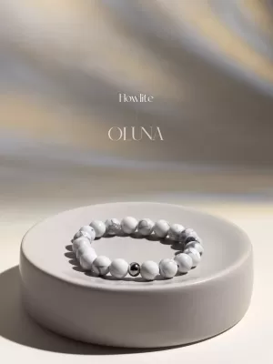 OLUNA|Bracelet Victoria - Howlite 6/8mm|Bracelets collection Victoria by OLUNA