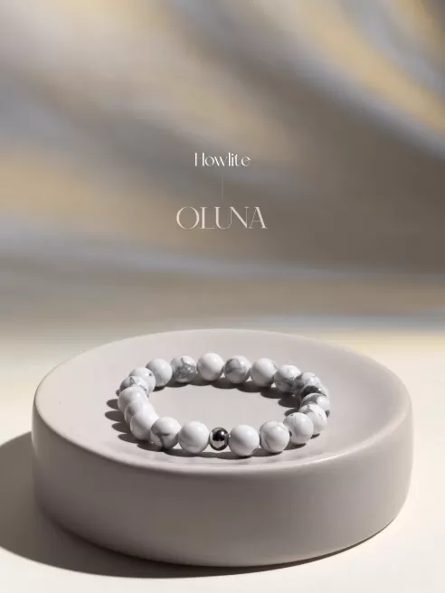 OLUNA|Bracelet Mia - Howlite 6/8mm|Bracelets collection Mia by OLUNA