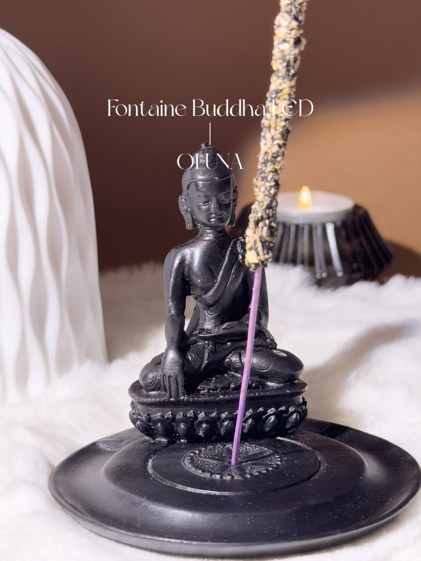 Porte encens Buddha rond - 10cm_OLUNA_OLUNA_