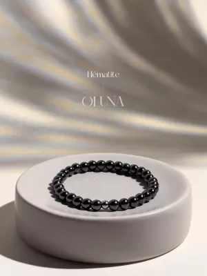 OLUNA|Bracelet Victoria - Hématite 6/8mm|Bracelets collection Victoria by OLUNA