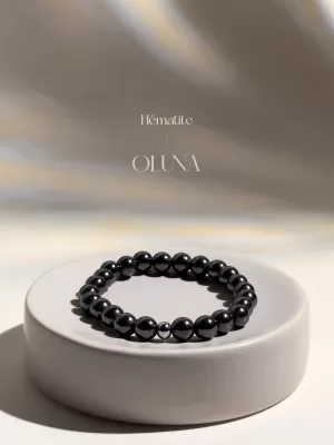 OLUNA|Bracelet Victoria - Hématite 6/8mm|Bracelets collection Victoria by OLUNA