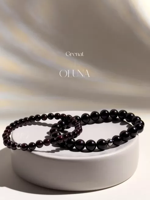 Bracelet Victoria - Grenat 6/8mm