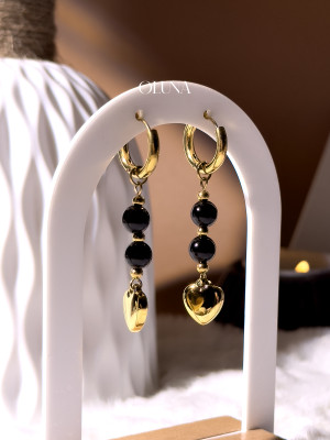 Créoles en Obsidienne Noire