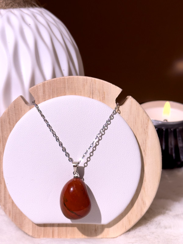 Pendentif Jaspe Rouge