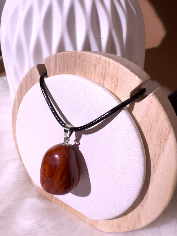 Pendentif Jaspe Rouge Lina - Pierre d'énergie