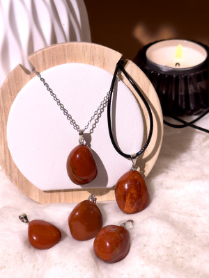 Pendentif Jaspe Rouge Lina - Pierre d'énergie